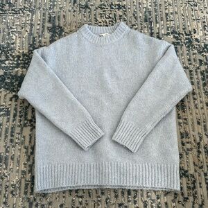 ZARA Oversized Crewneck Sweater | Size Small | Light Blue
